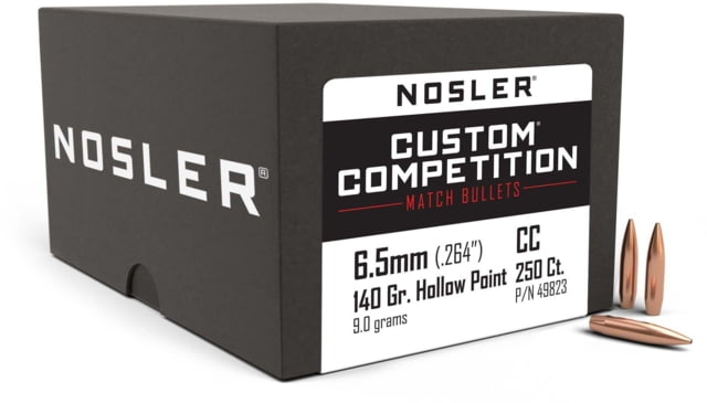 Nosler Custom Competition Rifle Bullet 6.5mm 140gr HPBT, 250ct, 49823 by USA Nosler Reloading Bullets & Shot