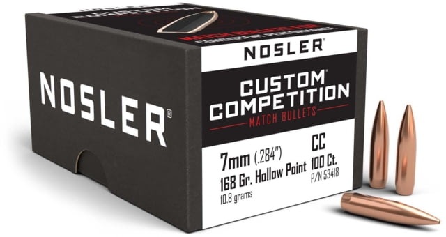 Nosler Custom Competition Rifle Bullet 7mm 168gr HPBT, 100ct, 53418 by USA Nosler Reloading Bullets & Shot
