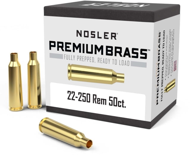 USED Nosler Custom Rifle Brass .22-250 Remington 50ct - Nosler