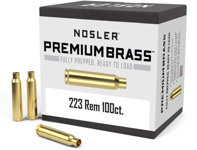 USED Nosler Custom Rifle Brass .223 Remington 100ct  EDEMO1 Used Condition Like New Open Box - Nosler