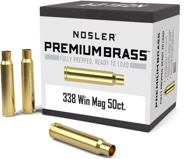 Nosler Custom Rifle Brass .338 Winchester Magnum 50ct
