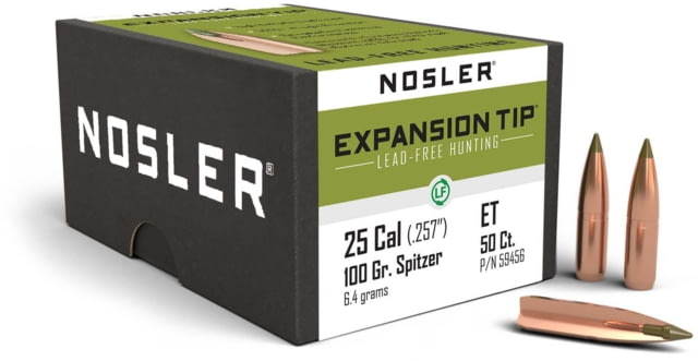 Nosler E-Tip Rifle Bullet .25 Caliber 100gr E-Tip , 50ct, 59456 by USA Nosler Reloading Bullets & Shot