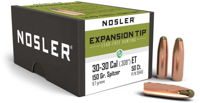 Nosler E-Tip Rifle Bullet .30-30 Caliber 150gr, 50ct, 59451 by USA Nosler Reloading Bullets & Shot