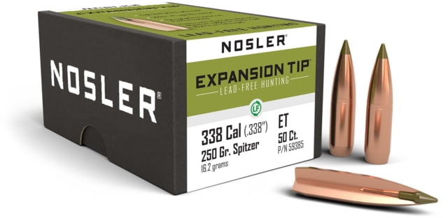 Nosler E-Tip Rifle Bullet .338 Caliber 250gr 50ct - Nosler