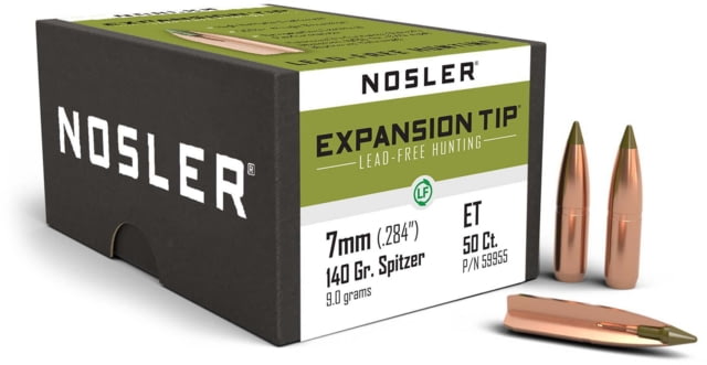 Nosler E-Tip Rifle Bullet 7mm 140gr, Spitzer Boat Tail SBT, 50ct, 59955 by USA Nosler Reloading Bullets & Shot