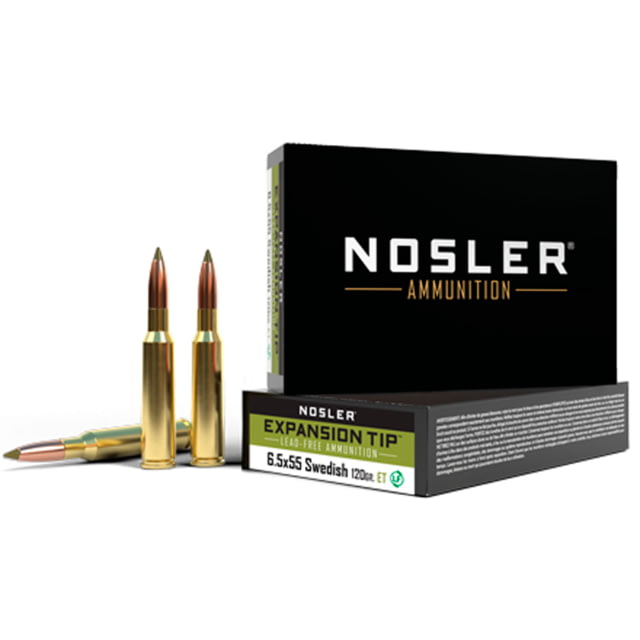 ler Expansion Tip 6.5x55mm Swedish 120 Grain Spitzer Brass Cased Centerfire Rifle 20 Rounds Ammo