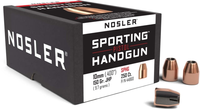 Nosler HandGun Pistol Bullet 10mm 150gr JHP, 250ct, 44860 by USA Nosler Reloading Bullets & Shot