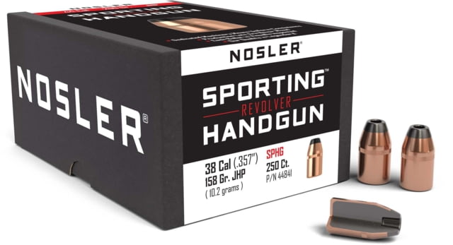 Nosler HandGun Pistol Bullet .38 Caliber 158gr JHP, 250ct, 44841 by USA Nosler Reloading Bullets & Shot