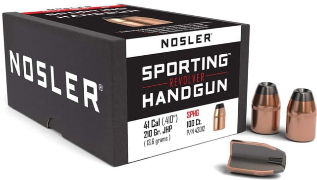 Nosler HandGun Pistol Bullet .41 Caliber 210gr JHP, 100ct, 43012 by USA Nosler Reloading Bullets & Shot