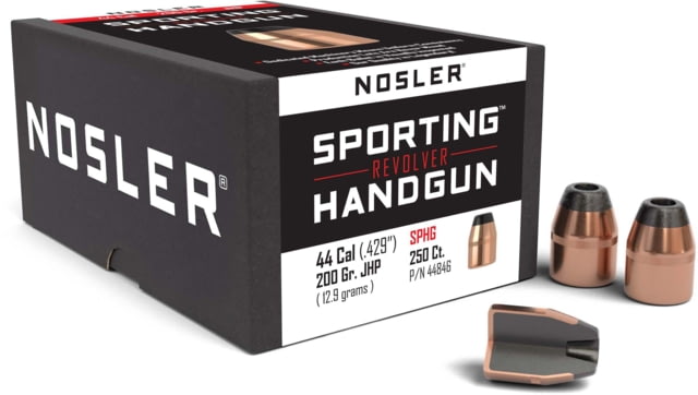 Nosler HandGun Pistol Bullet .44 Caliber 200gr JHP, 250ct, 44846 by USA Nosler Reloading Bullets & Shot