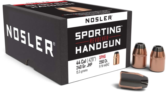 Nosler HandGun Pistol Bullet .44 Caliber 240gr JHP, 250ct, 44842 by USA Nosler Reloading Bullets & Shot