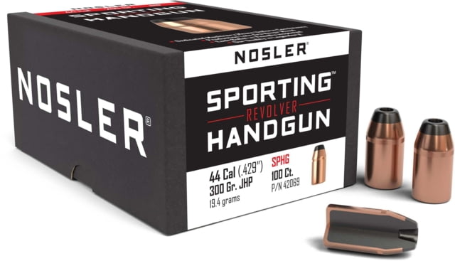 Nosler HandGun Pistol Bullet .44 Caliber 300gr JHP, 100ct, 42069 by USA Nosler Reloading Bullets & Shot