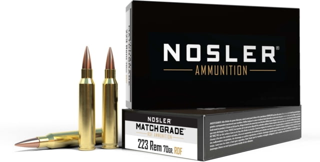 Nosler Match Grade .223 Remington 70 Grain Hollow Point Boat Tail Brass Cased Centerfire Rifle Ammo 20 Rounds ler Match Grade .223 Remington 70 Grain Hollow Point Boat Tail Brass Cased Centerfire Rifle 20 Rounds Ammo
