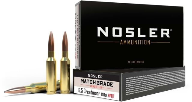 ler Match Grade 6.5mm Creedmoor 140 Grain Custom Competition Brass Cased Centerfire Rifle 20 Rounds Ammo