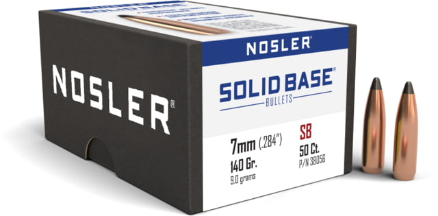 Nosler Bullets 7Mm Cal .284 140Gr Solid Base Sp Rifle Bullet 50Ct N
