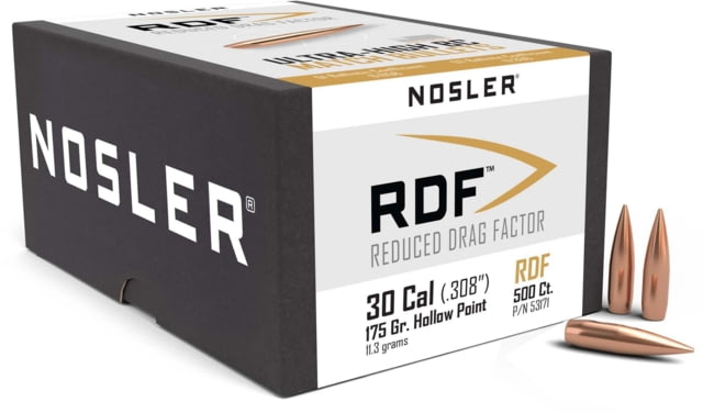 Nosler RDF Rifle Bullet .30 Caliber 175gr HPBT, 500ct, 53171 by USA Nosler Reloading Bullets & Shot