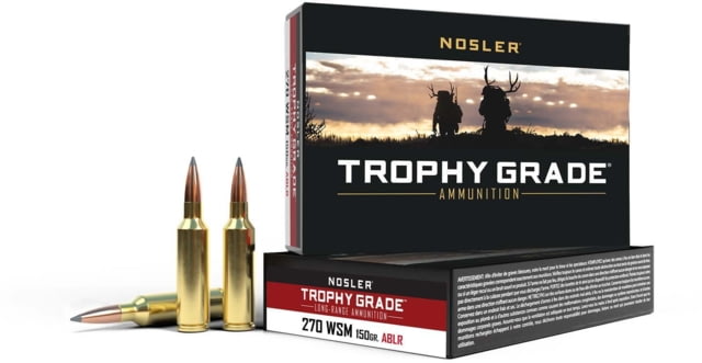ler Trophy Grade .270 Winchester Short Magnum 150 Grain AccuBond Long Range Brass Cased Centerfire Rifle 20 Rounds Ammo