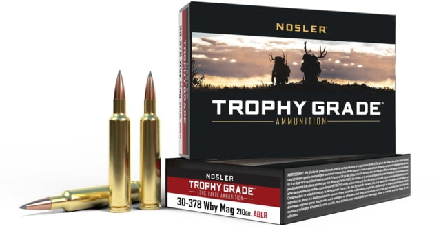 ler Trophy Grade .30-378 Weatherby Magnum 210 Grain AccuBond Long Range Brass Cased Centerfire Rifle 20 Rounds Ammo