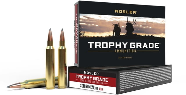 ler Trophy Grade .300 RUM 210 Grain AccuBond Long Range Brass Cased Centerfire Rifle 20 Rounds Ammo