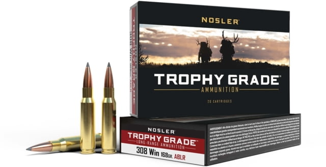 ler Trophy Grade .308 Winchester 168 Grain AccuBond Long Range Brass Cased Centerfire Rifle 20 Rounds Ammo