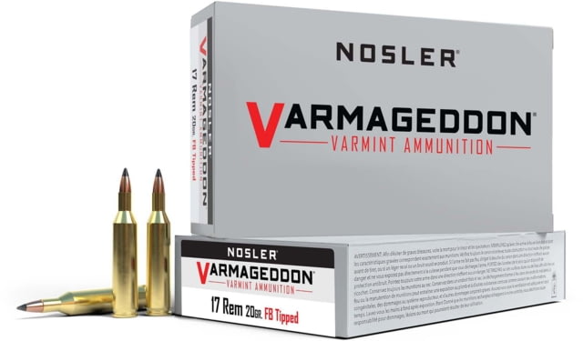 ler Varmageddon .17 Remington 20 Grain Flat Base Tipped Brass Cased Centerfire Rifle 20 Rounds Ammo