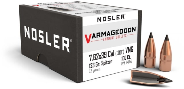 Nosler Varmageddon Rifle Bullet 7.62x39mm 123gr FB Tipped 100ct - Nosler