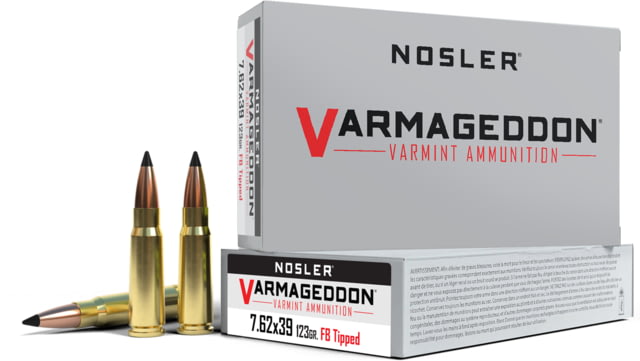 ler VMA 7.62x39mm 123 Grain Flat Base Tipped Varmageddon Brass Cased Centerfire Rifle 20 Rounds Ammo