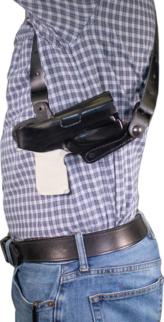 DeSantis N.Y. Undercover Grd Rig Leather Shoulder Holster. S&W M&P Shield 9/40S&W M&P Shield M2.0 9/40 Right Hand Black - Desantis