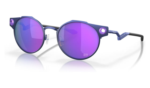 Oakley OO6046 Deadbolt Sunglasses - Men's Matte Navy Frame Prizm Violet Lens 50 - Oakley