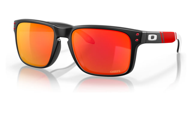 Oakley OO9102 Holbrook Sunglasses - Men's KC Matte Black Frame Prizm Ruby Lens 55 - Oakley