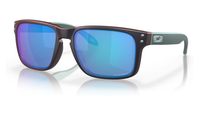 Oakley OO9102 Holbrook Sunglasses - Men's Matte Black/Red Colorshift Frame Prizm Sapphire Lens 55 - Oakley