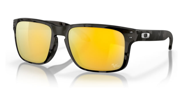 Oakley OO9102 Holbrook Sunglasses - Men's Matte Black Tortoise Frame Prizm 24K Polarized Lens 55 - Oakley