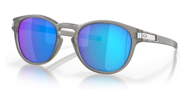Oakley OO9349 Latch A Sunglasses - Men's Matte Grey Ink Frame Prizm Sapphire Polarized Lens Asian Fit 53 - Oakley