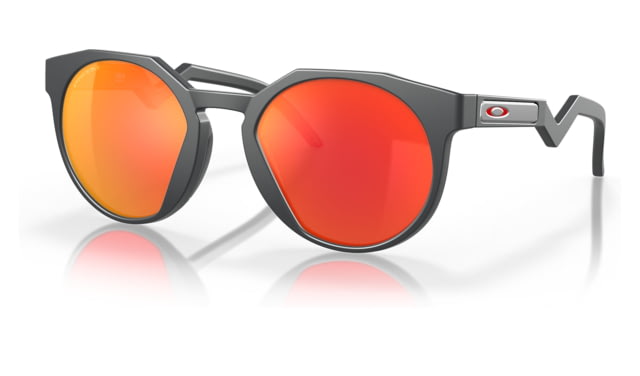 Oakley OO9464A HSTN A Sunglasses - Men's Matte Carbon Frame Prizm Ruby Lens Asian Fit 52 - Oakley