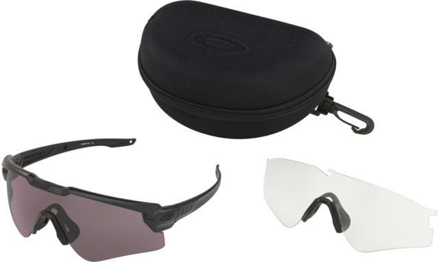 Oakley SI Standard Issue Ballistic M-Frame ALPHA Sunglasses 2 Lens Array Black w/Prizm Grey Clear