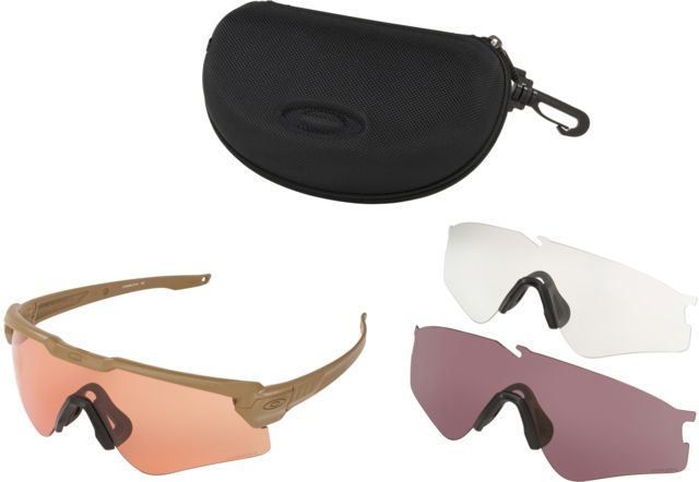 Oakley SI Standard Issue Ballistic M-Frame ALPHA Sunglasses 3 Lens Array Terrain Tan w/ClearTR22TR45