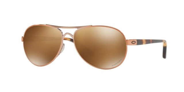 Oakley TIE BREAKER OO4108 Sunglasses 410817-56 - Rose Gold Frame Prizm Tungsten Polarized Lenses - Oakley