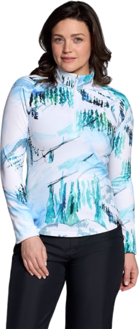 Obermeyer Obermeyer W Oly Baselayer Zip Top - Women's Silver Queen Medium - $129.00 at Optics Planet