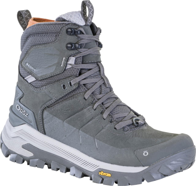 Oboz Bangtail Mid Insulated B-DRY Winter Boots - Men's Medium Charcoal 14 US