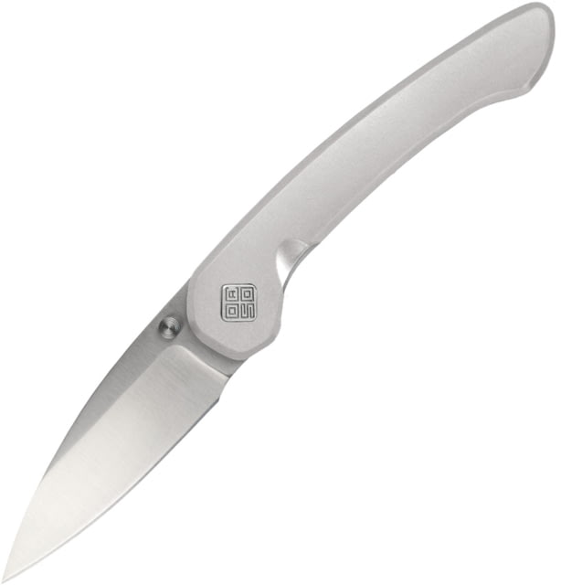 Ocaso Knives Seaton Large Folding Knife 2.75in Satin AUS-10A Stainless Blade Silver Stainless Handle - Ocaso Knives