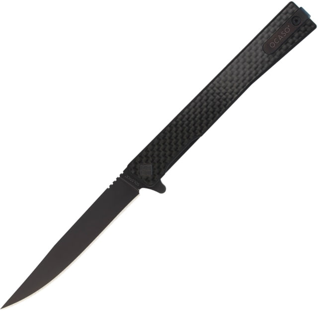 Ocaso Knives Solstice Folding Knife 4.25in Closed 3.5in Black PVD Coated S35VN Blade Carbon Fiber Handle - Ocaso Knives