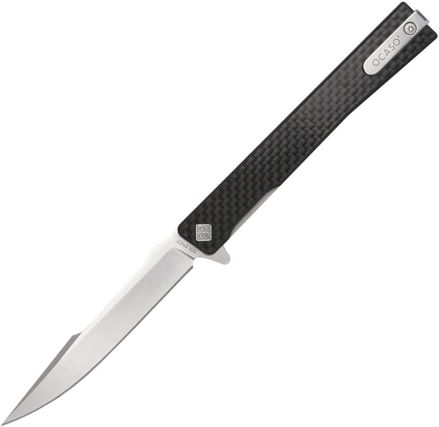 Ocaso Knives Solstice Folding Knife 3.5in Satin S35VN Stainless Harpoon Style Blade Carbon Fiber Handle - Ocaso Knives