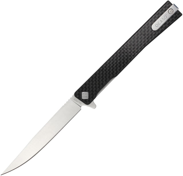 Ocaso Knives Solstice Folding Knife 4.25in Closed 3.5in Satin S35VN Stainless Blade Carbon Fiber Handle - Ocaso Knives