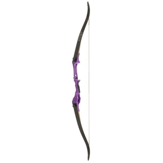 October Mountain Ascent Recurve Bow 58in. 45lbs RH Purple - October Mountain