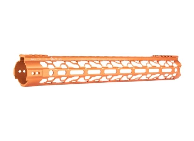 ODIN Works AR-15 15.5in O2 Lite Free Float Forend M-LOK Orange - Odin Works