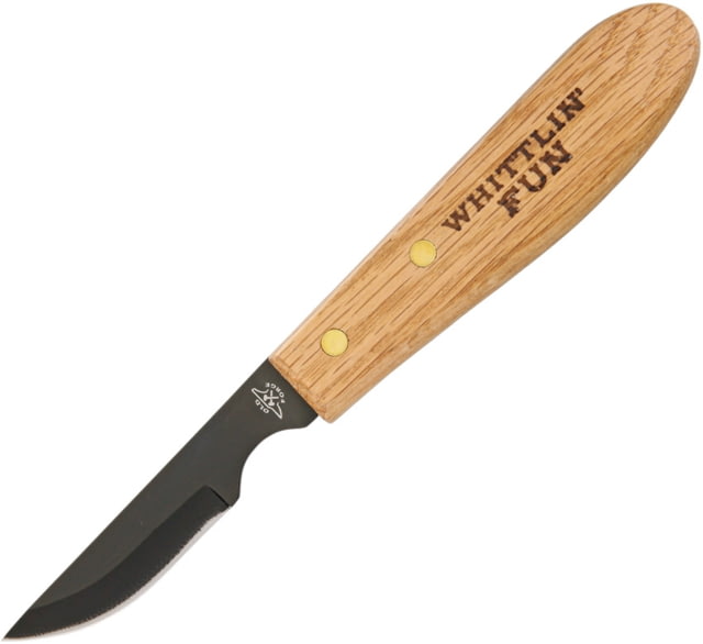 Old Forge Whittler Wood Carving Fixed Blade Knife 7 7/8in Overall 3 1/8in Black High Carbon Steel Blade With 2 1/8in Cutting Edge Ergonomic Natural - Old Forge