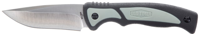 Old Timer Trail Boss Fixed Blade Knife 3.7in 8Cr Stainless Steel Blade Drop Point Plain Blade TPE Grip Handle