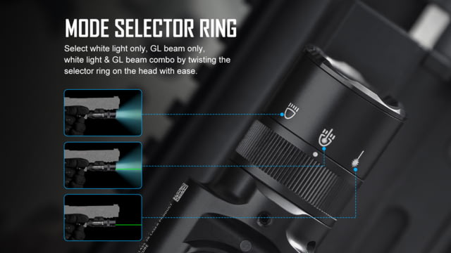 USED Olight Baldr Pro R Rechargeable And Green Laser Combo LED Flashlight Cool White 1350 Lumens Black FL-OL-BALDRPROR-BK - Olight