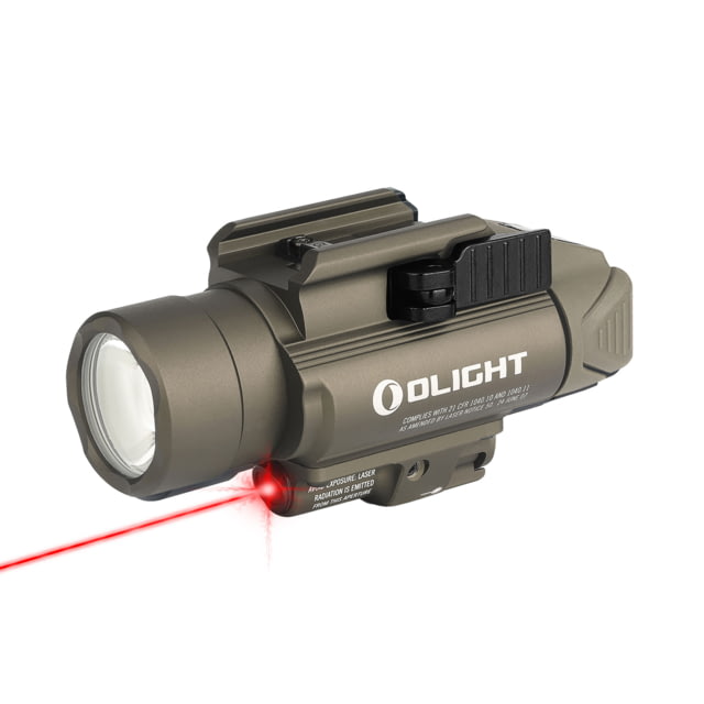 Olight Baldr RL 1120 Lumens LED Flashlight with Red Laser Sight Tan - Olight