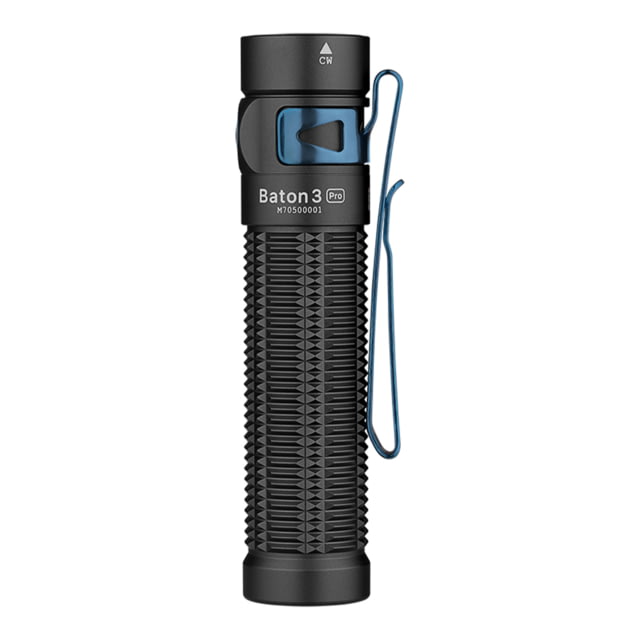 Olight Baton 3 Pro 1500 Lumens LED Cool White Rechargeable EDC Flashlight Black - Olight